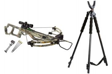 Image of Parker Enforcer Crossbow Pkg., 3X Illuminated MR Scope, X301-IR W/ Vanguard Quest Tripod