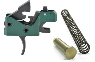Image of Partisan Triggers Disruptor AR-15 FRT Rifle Trigger, Green, 2 &amp; Geissele Super 42 Braided Wire Buffer Spring and Buffer Combo