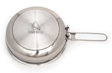 Image of Pathfinder Stainless Steel Folding Skillet and Lid, Locking Folding Handle, SSFPwl