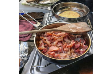 Image of Pathfinder Stainless Steel Folding Skillet and Lid, Locking Folding Handle, SSFPwl