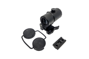 Image of Patriot Optics Collaborare 3X Magnifier W Flip To Side Mount, Matte Black, 3x, PO-M-3XC
