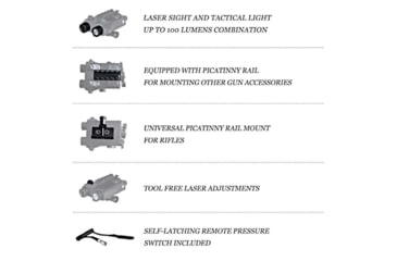 Image of Patriot Optics Gorgon Green Laser Sight, 5mW, Black, PO-LC-G