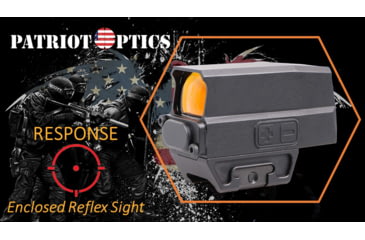 Image of Patriot Optics Response Enclosed Emitter Reflex Sight, Matte Black, 1x, PO-RS-R