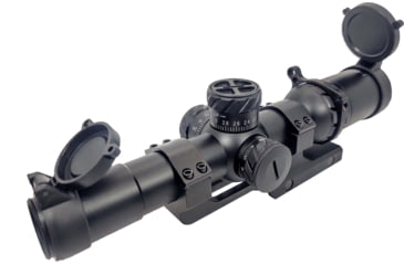 Image of Patriot Optics Valor Rifle Scope, 1-8x24mm, 30mm, Second Focal Plane, Illuminated Reticle, Matte Black, PO-S-1-8x24mmV