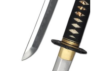 Image of Paul Chen Bamboo Mat Katana, HWS-2S steel blade, White Same handle with black cord wrap PC2438