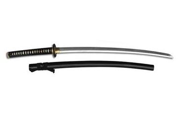 Image of Paul Chen Bamboo Mat Katana, HWS-2S steel blade, White Same handle with black cord wrap PC2438