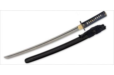 Image of Paul Chen Kaeru Frog Wakizas, folded powder steel blade, white rayskin handle PC2468