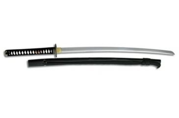 Image of Paul Chen Practical Katana, tempered high carbon steel blade, rayskin handle with black cord wrap PC1070