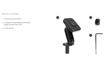 Image of Peak Design Motorcycle Stem Mount, Black, One Size, M-MM-AA-BK-1