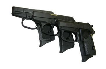 Image of Pearce Grip Beretta 3032/Kel-Tec P3AT/Bersa 380 ACP Handgun Grip Extension, Black, 2 Pack, Polymer, PG-380