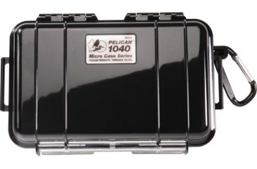 Image of Pelican 1040 Micro Watertight Crushproof Dry Box, 7.50x5.06x2.12in, Solid Black, 1040-025-110