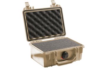 Image of Pelican 1120 Small Waterproof 7.46x4.96x3.33in Carry Case, Desert Tan w/ Foam