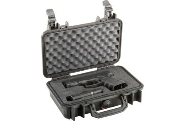 Image of Pelican 1170 Pistol Case With Custom Foam With Custom Foam, Watertight, Black, 1170-005-110