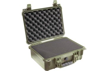 Image of Pelican 1450 Protector Waterproof Crushproof Medium Case, OD Green w/ Foam