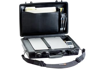 Image of Pelican 1490CC1 Laptop Computer Waterproof Crushproof Case, Black 1490-003-110