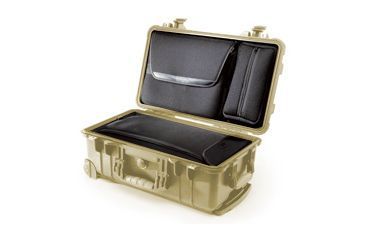 Image of Pelican 1510LOC Carry On Protector Case with Laptop Sleeve Case Desert Tan