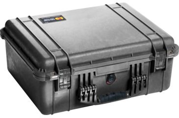 Image of Pelican Protector Case, 18.6 x 14.2 x 7.7in, No Liner/With Foam, Black - 1550-100-110