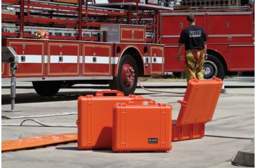 Image of Pelican 1550 EMS Emergency Medical Services Protector Hard Case, Orange w/ Organizer, 1550-005-150