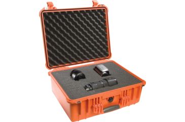 Image of Pelican 1550 Waterproof 20x16x8in Protector Case, Orange w/Foam, 1550-000-150
