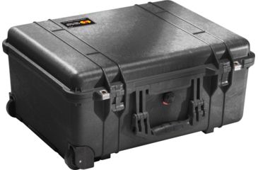 Image of Pelican 1560 Large Crushproof Wheeled Dry Box, 22x18x10.4in, Black w/Foam