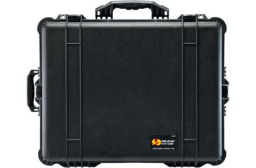 Image of Pelican 1610 Waterproof 25x20x12in Transport Case, Black w/Wheels, Foam