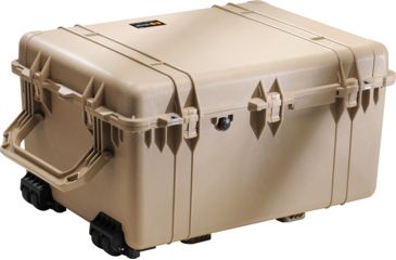 Image of Pelican 1630 Protector Large Watertight 31x24x17in Case, Desert Tan w/ Wheels, Foam 1630-000-190