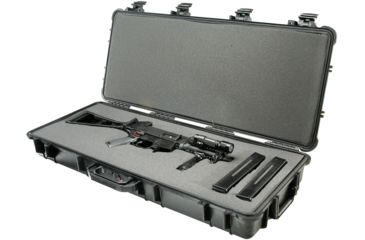 Image of Pelican 1700 Watertight Protector Rifle Case w/Wheels and Foam, 35in Long Interior, Black, 1700-000-110