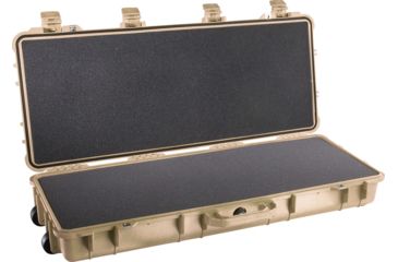 Image of Pelican 1700 Watertight Protector Rifle Case w/Wheels and Foam, 35in Long Interior, Desert Tan, 1700-000-190