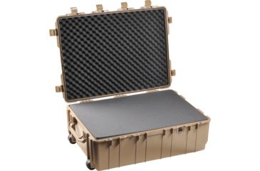 Image of Pelican 1730 Large Watertight Chemical Resistant Transport Case, Desert Tan w/Liner &amp; Foam 1730-000-190