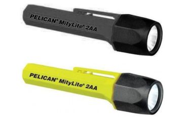Image of Pelican 2300 MityLite 2AA Xenon Flashlight, Black, Yellow