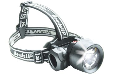 Image of Pelican 2680 HeadsUp Lite Recoil LED 33 Lumens Headlamp, Silver, 2680-030-110