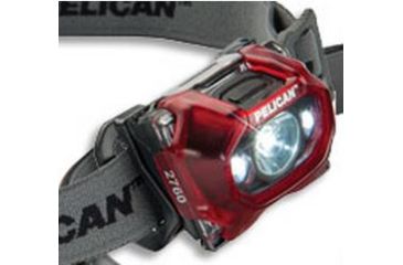 Image of Pelican 2760C 3AAA LED Headlight,133 Lumens,Transparent Red 027600-0100-170