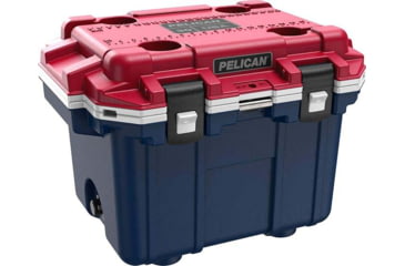Image of Pelican 30Q5BLUREDWHT Personal Cooler Elite Red/White/Blue Polypropylene 30 QT