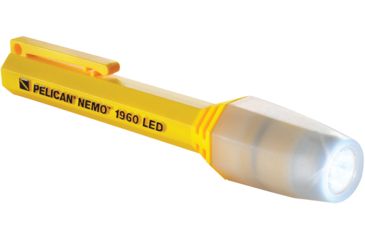 Image of Pelican 34 Lumens Nemo 1960N Waterproof Dive Light With PL Shroud, mity, 2AAA, Led, Plain Shrd, Yw, 1960-019-247