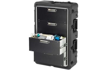 Image of Pelican 4 Drawer Mobile Medical Chest Case,29.75x17.87x10.8in,Black 472MEDCHEST34D032
