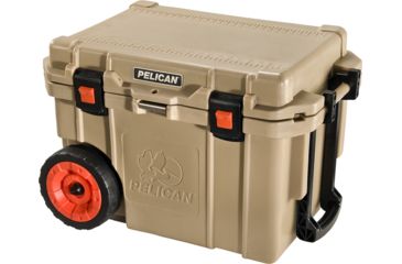 Image of Pelican 45QW Elite Wheeled Cooler,19x12x12in,Outdoor Tan 32-45QW-OC-TAN