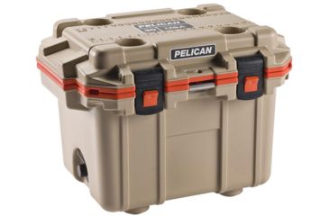 Image of Pelican 55QW Wheeled Tailgate Cooler, Tan, 55 QT, 55QW-2-TAN