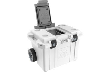 Image of Pelican 55QW Wheeled Tailgate Cooler, White, 55 QT, 55QW-1-WHT
