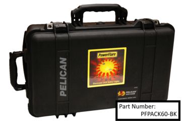 Image of Pelican 60-Pack Hard Case for PowerFlare Lights, Black PFCASE60-BK