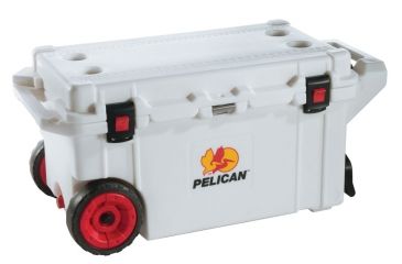 Image of Pelican 80Qt Elite Cooler w/Wheels,29x13x13in,Marine White 32-80Q-MC-WHT