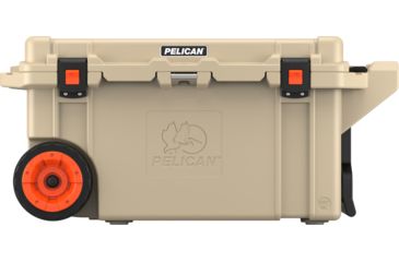 Image of Pelican 80QW Wheeled Tailgate Cooler, Tan, 80 QT, 80QW-2-TAN