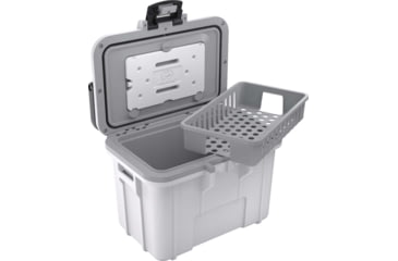 Image of Pelican 8QT Personal Cooler, Dark White/Gray, 8Q1WHTGRY