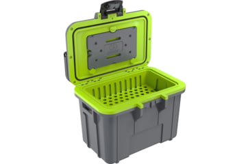 Image of Pelican 8QT Personal Cooler, Dark Gray/Green, 8Q1DKGRYEGRN