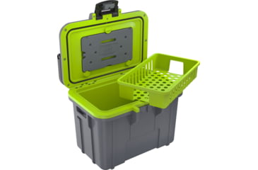 Image of Pelican 8QT Personal Cooler, Dark Gray/Green, 8Q1DKGRYEGRN