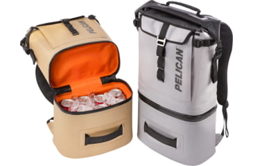 Image of Pelican Dayventure Backpack Soft Cooler, 18.36 L, Light Grey, SOFT-CBKPK-LGRY