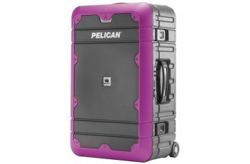 Image of Pelican BA22 Elite Carry-On Luggage, 19.16x11.24x8in, Gray/Purple, LG-BA22-GRYPUR