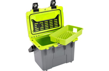 Image of Pelican Elite Hard Cooler, 13.25 L, Dark Grey/Earth Green, 14Q-1-DKGRYEGRN