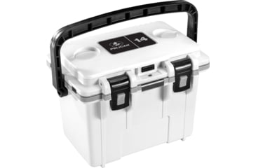 Image of Pelican Elite Hard Cooler, 13.25 L, White/Grey, 14Q-1-WHTGRY