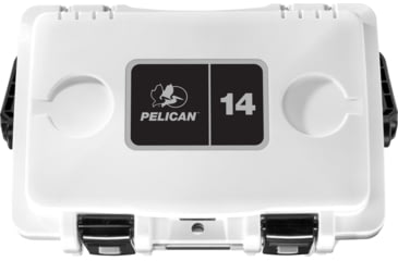 Image of Pelican Elite Hard Cooler, 13.25 L, White/Grey, 14Q-1-WHTGRY