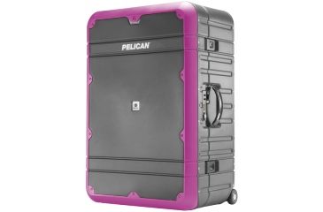 Image of Pelican BA30 Elite Vacationer Luggage, 25.85x16.98x10.93in, Gray/Purple, LG-BA30-GRYPUR